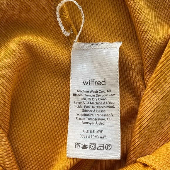 Aritzia Wilfred Danette Yellow Orange Bodysuit, size small - Picture 5 of 9